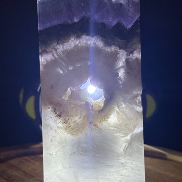 Fluorite Slab Cube Pyrite Inclusions Barite Feathered Slice Natural A - Picture 12 of 14